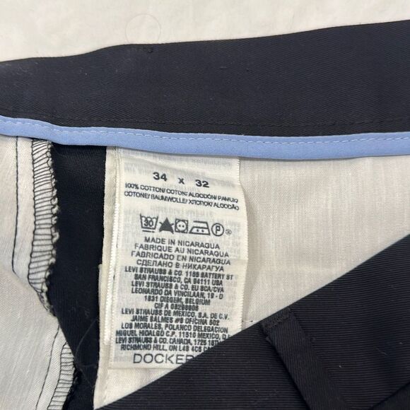 Dockers Chino Pants - cotton - black 34/32 - flat front - Picture 6 of 8